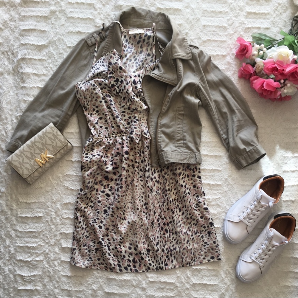 🎀 Lush Nude Pink Leopard Dress 🎀